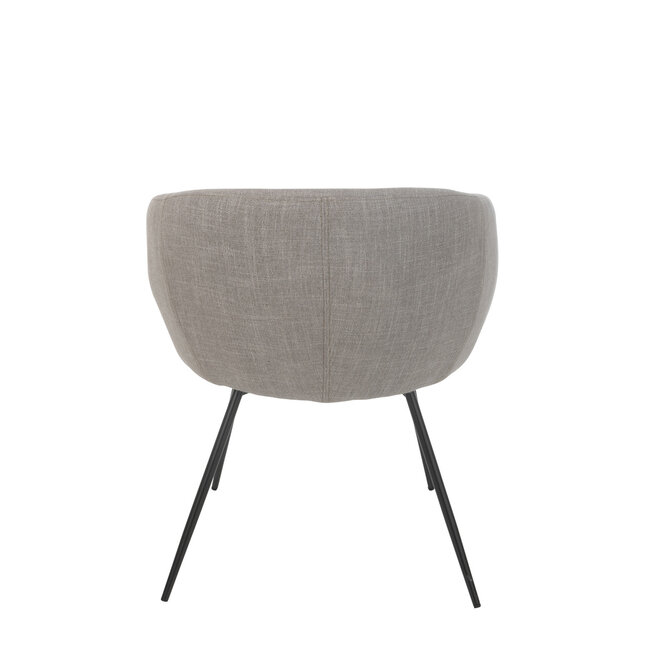 J-Line Stoel Wales Staal/Schuimgrijs