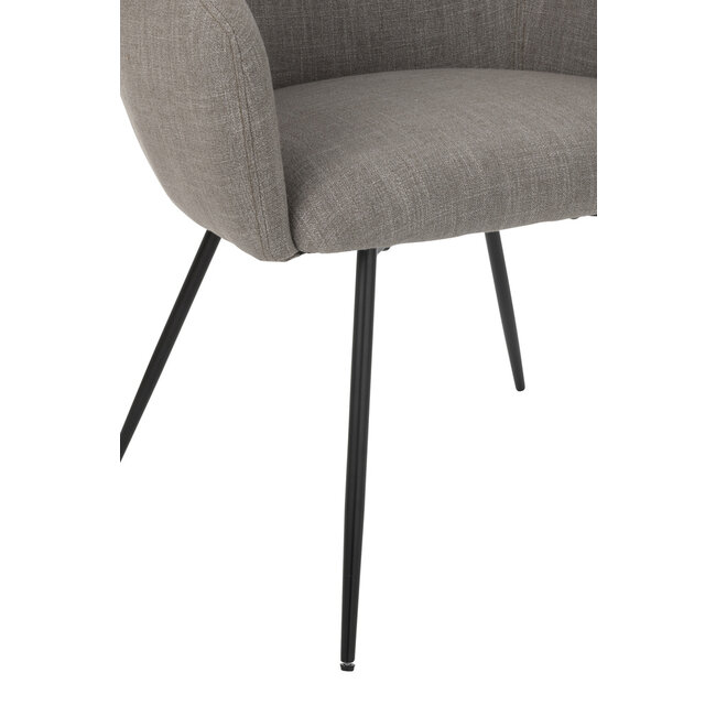 J-Line Stoel Wales Staal/Schuimgrijs