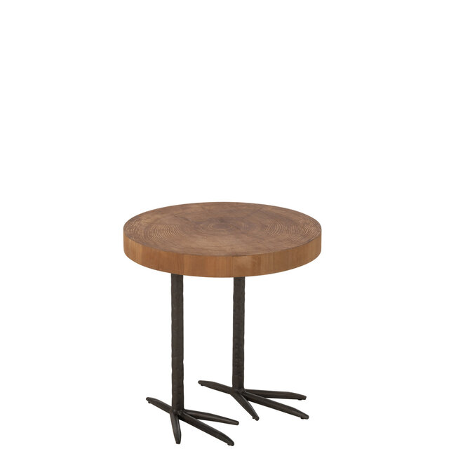 J-Line Kruk Duck Mdf/IJzer Naturel Zwart
