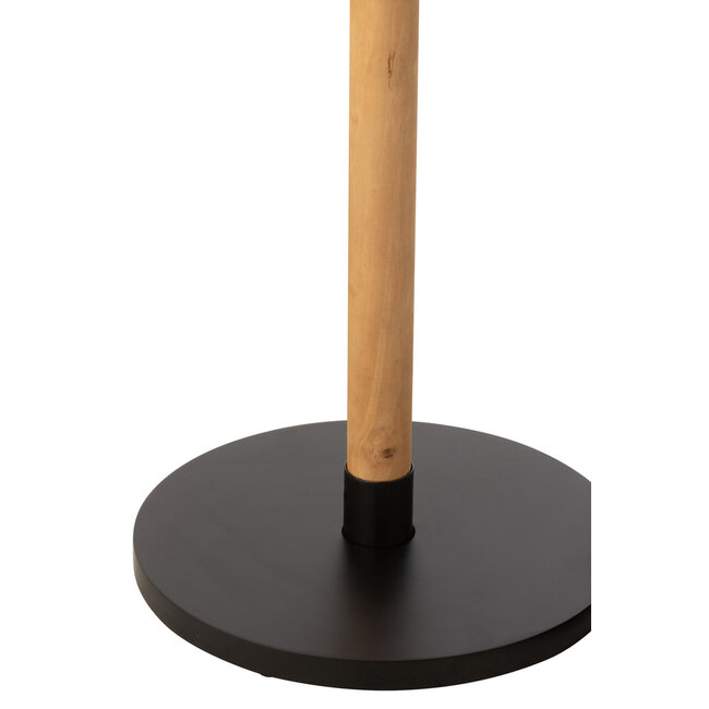 J-Line Set van 2 bijzettafels Ron Mdf/grenenhout naturel zwart