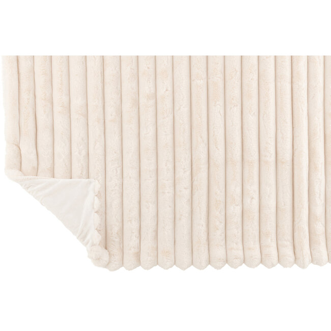 J-Line Plaid Groot Corduroy Polyester Wit