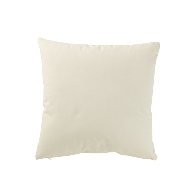 J-Line Kussenmuts Let&#39;s Get Cosy Katoen Wit/Beige