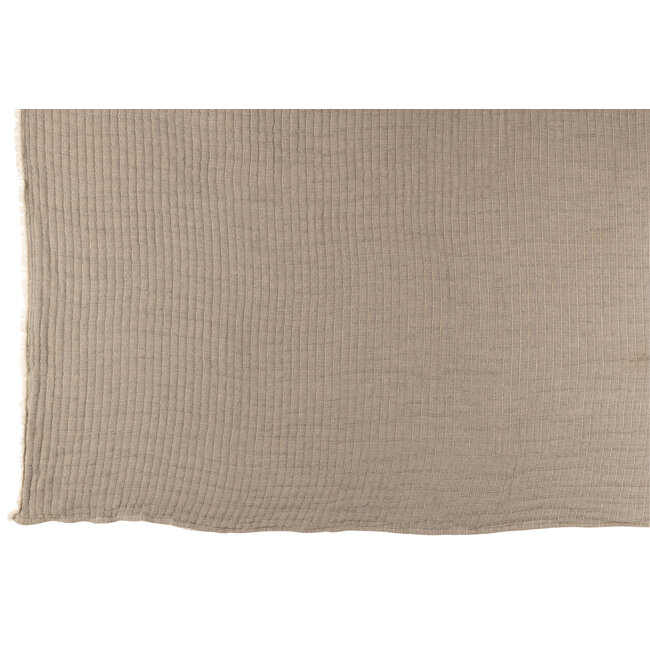 J-Line Geruite teddylijnen stiksels katoen/polyester grijs