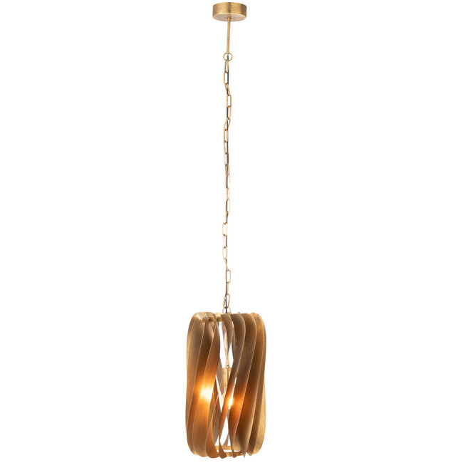 J-Line Plafondlamp Tina Iron Zwart Goud