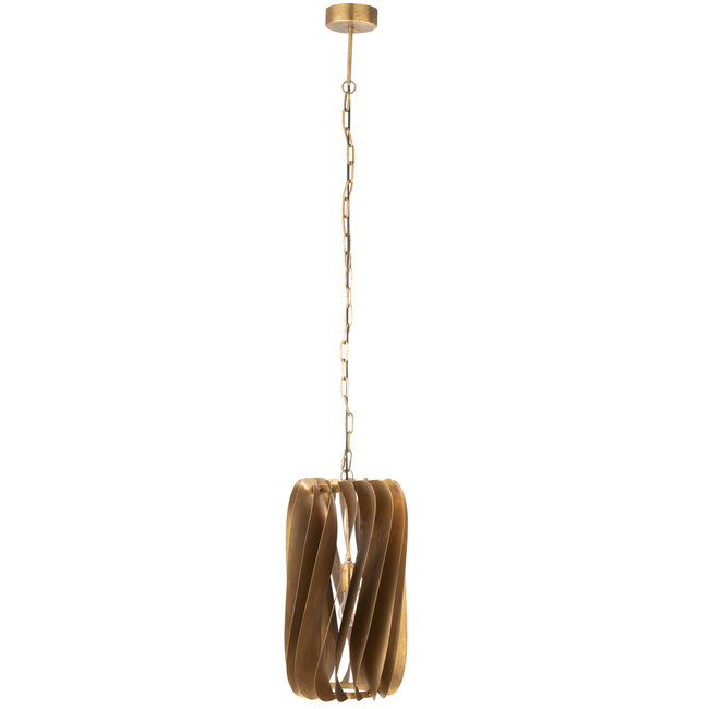 J-Line Plafondlamp Tina Iron Zwart Goud