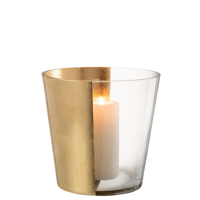 J-Line Hurricane Boe Glas Transparant/Goud Groot