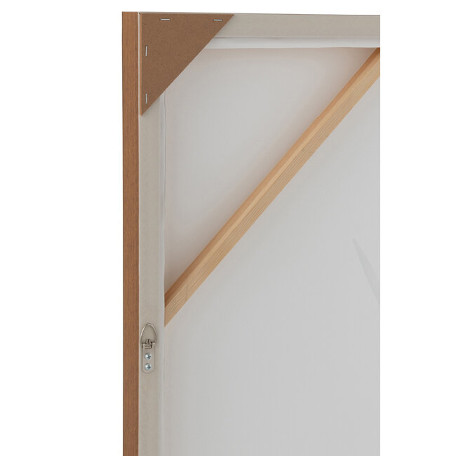 J-Line Wanddeco Landschap Yak Grenenhout/Polyresin Wit/Bruin