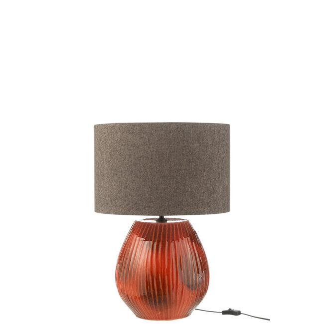 J-Line Lamp Akane Keramiek Rood Klein