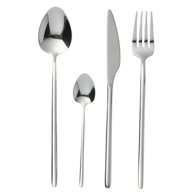 J-Line Bestekdoos C 24-delig RVS Glanzend Zilver