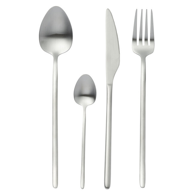 J-Line Bestekdoos C 24-delig RVS Mat Zilver