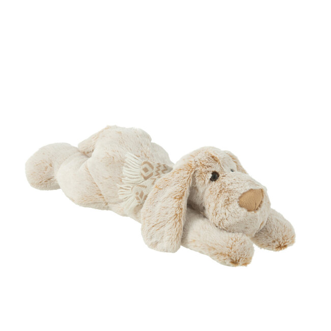 J-Line Hond Liggend Pluche Polyester Beige