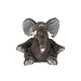 J-Line Olifant Pluche Polyester Grijs Groot