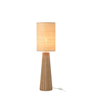 J-Line Tafellamp Paraplu Ailanthus Hout Naturel Klein
