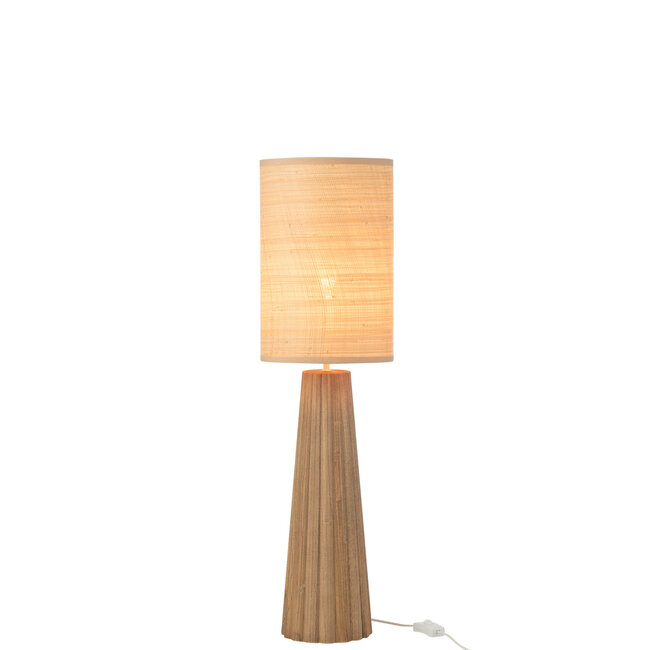 J-Line Tafellamp Paraplu Ailanthus Hout Naturel Klein