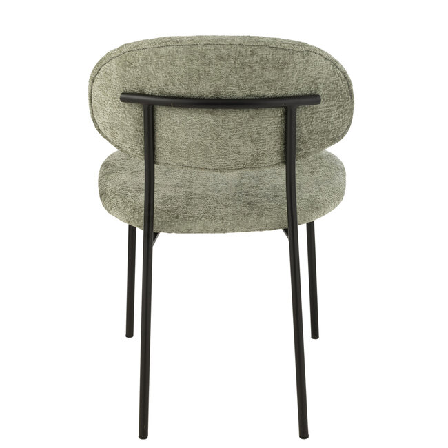 J-Line Eetkamerstoel Textiel/Metaal Mintgroen