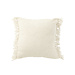 J-Line Kussen Geweven+Franjes Viscose/Katoen Wit