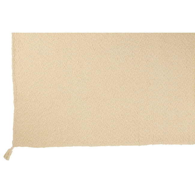 J-Line Geruite Kwastjes Katoen Crème