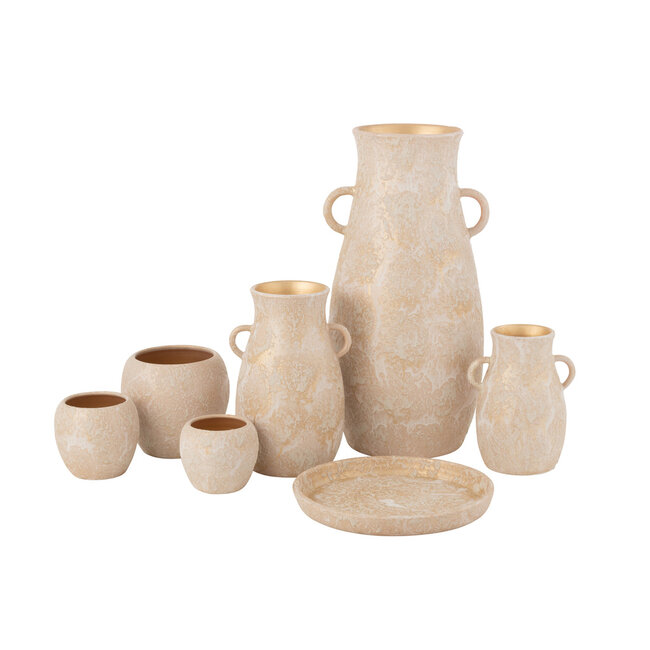 J-Line Vaas Amfore Terra Rose Gold Groot