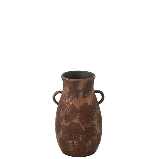 J-Line Vaas Amfore Terra Bruin/Roest Medium