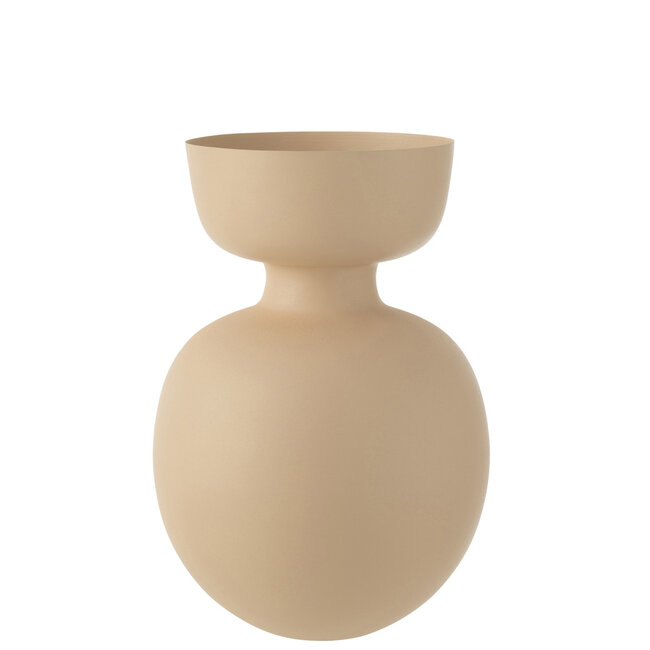 J-Line Vaas Thibault Aluminium Beige Groot