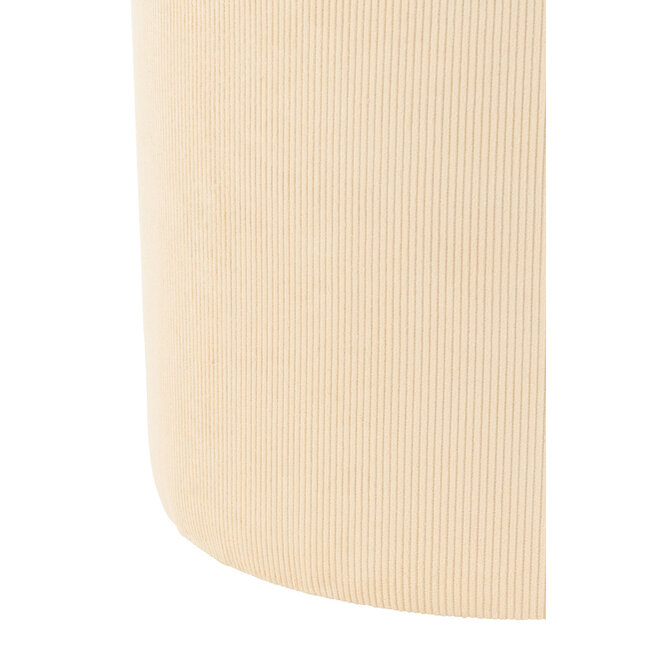 J-Line Poef Corduroy Fluweel Creme