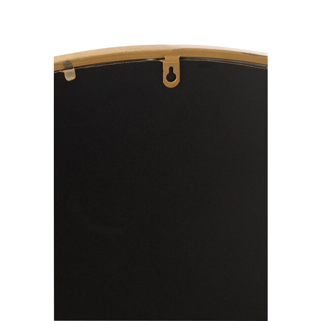 J-Line Spiegel Mona Rond Ijzer/Glas Goud Extra Klein