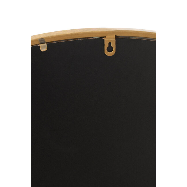 J-Line Spiegel Mona Rond Ijzer/Glas Goud Klein
