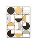 J-Line Wanddecoratie Ronden Ijzer/Glas Goud/Zwart
