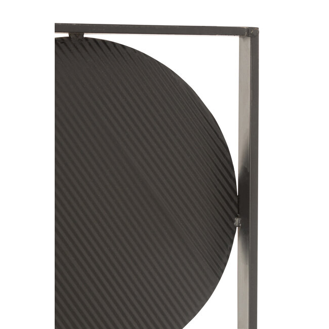 J-Line Wanddecoratie Ronden Ijzer/Glas Goud/Zwart