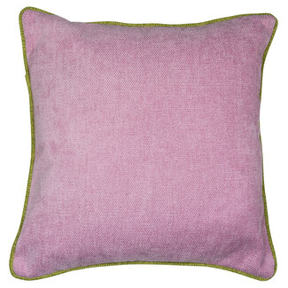 Mars & More kussen met bies roze lime 45x45cm*