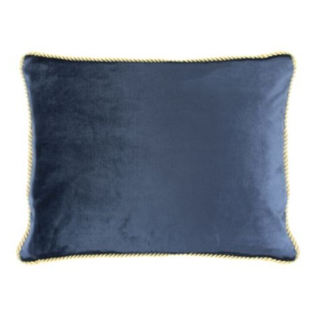 Mars & More Half kussen fluweel goud navy 35x45cm