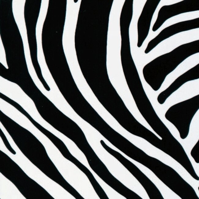 2Lif Zebra Zelfklevende Folie Mini rol zwart/wit 45cmx2mtr