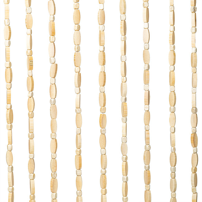2Lif Wooden Pearls Vliegengordijn zand 90x200cm