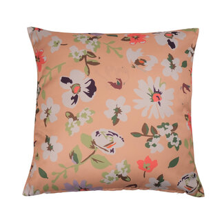 2Lif Valerie outdoor flower print apricot cushion 45 x 45 cm