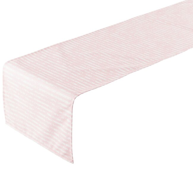 2Lif Little Stripes Outdoor Tafelloper l.roze 42x145cm