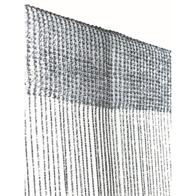 2Lif Marissa Lurex Draadgordijn zwart/zilver 90x250cm