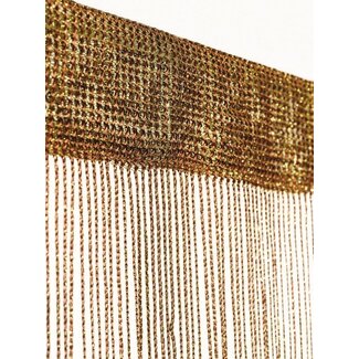 2Lif Marissa Lurex Draadgordijn goud/bruin 90x250cm
