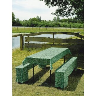 2Lif Highlands Ev01 Bier tafelset textiel groen 1st 100x260cm/ 2st 220x25x45cm
