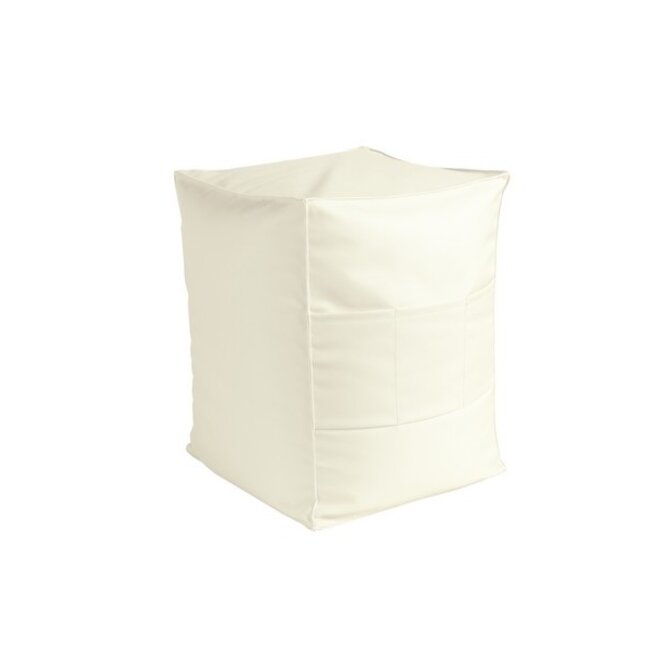 2Lif St. Tropez Opblaasbare Outdoor Poef cream 40x40x50cm