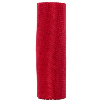 2Lif Jute Linen Tafelband rood 30cmx3mtr (box of 12)