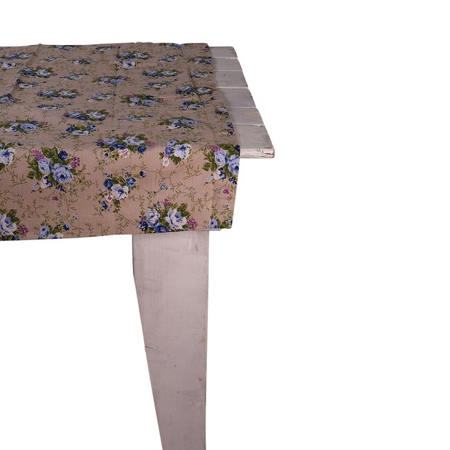 Linen & More Country Rose Tafelkleed Textiel blauw 100x100cm