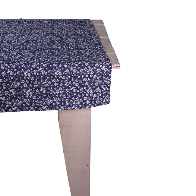 Linen & More Nina Tafelkleed Textiel blauw wit 100x100cm