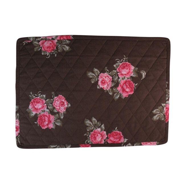 Linen & More Quilted Winter Rose Placemat bruin 35x50cm