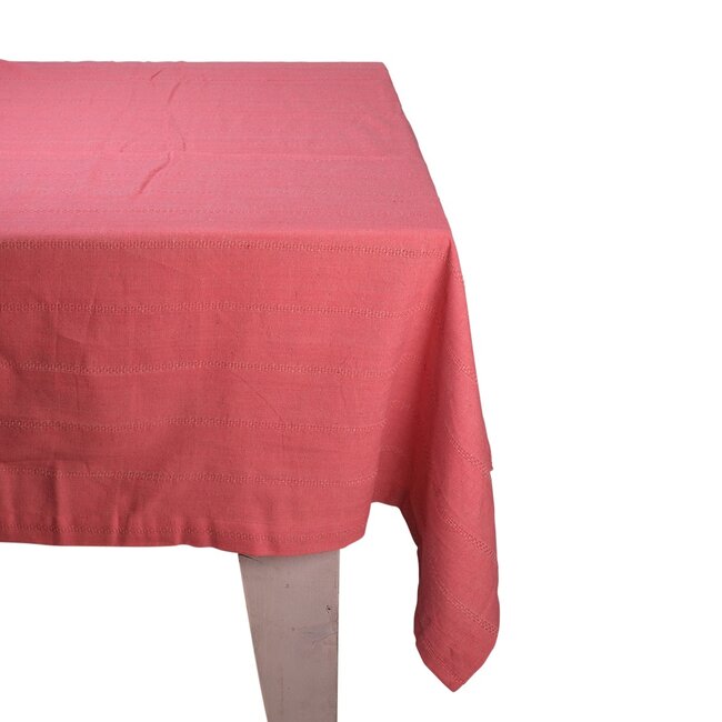 Linen & More Shanti Dobby Tafelkleed Textiel roze 140x250cm