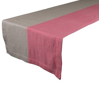 Linen & More Shanti Half Tafelloper roze 50x140cm