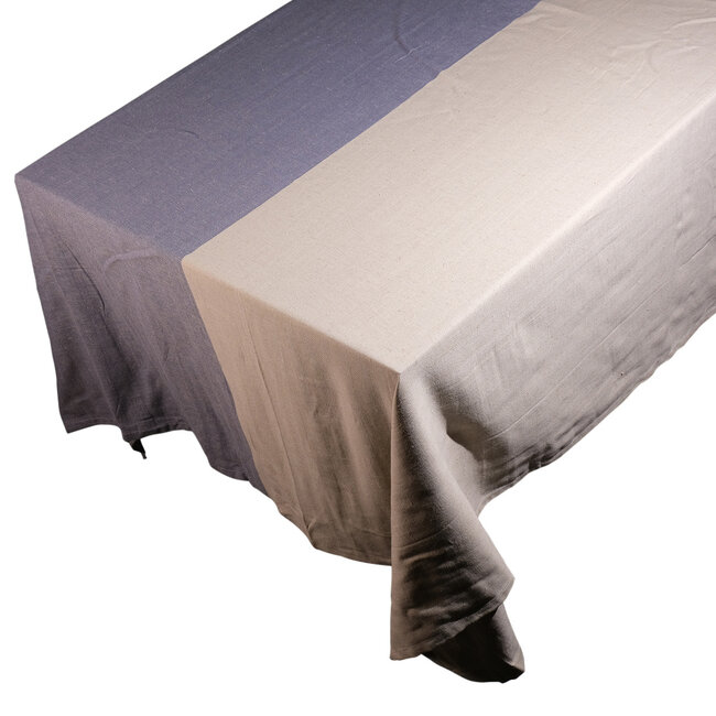 Linen & More Shanti Half Half gordijn blauw 140x260cm (8strings)