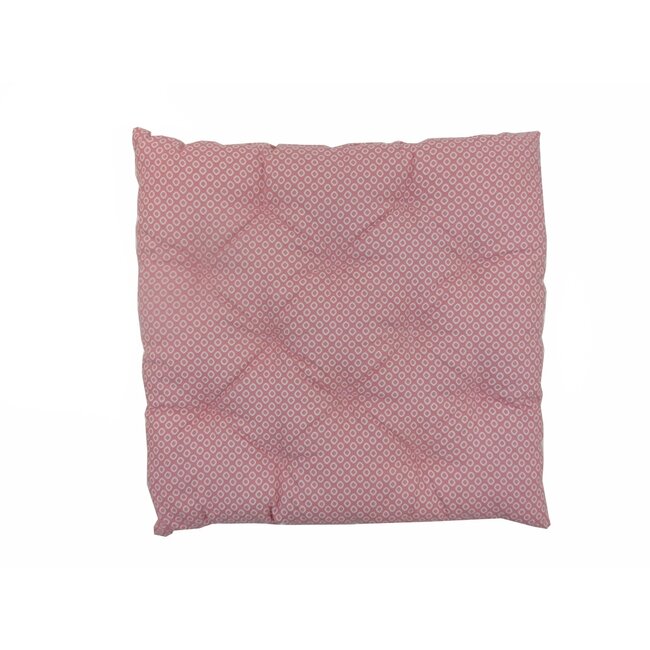Linen & More Little Diamond stoelkussen roze 40x40cm+5cm