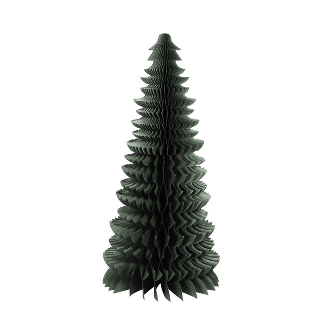 Linen & More X Mas Tree Decoratief papieren ornament donker groen 160cm