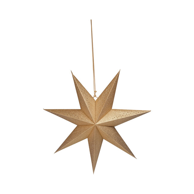 Linen & More Paper Mini Star Dots Decoratief papieren ornament champagne glitter 45cm