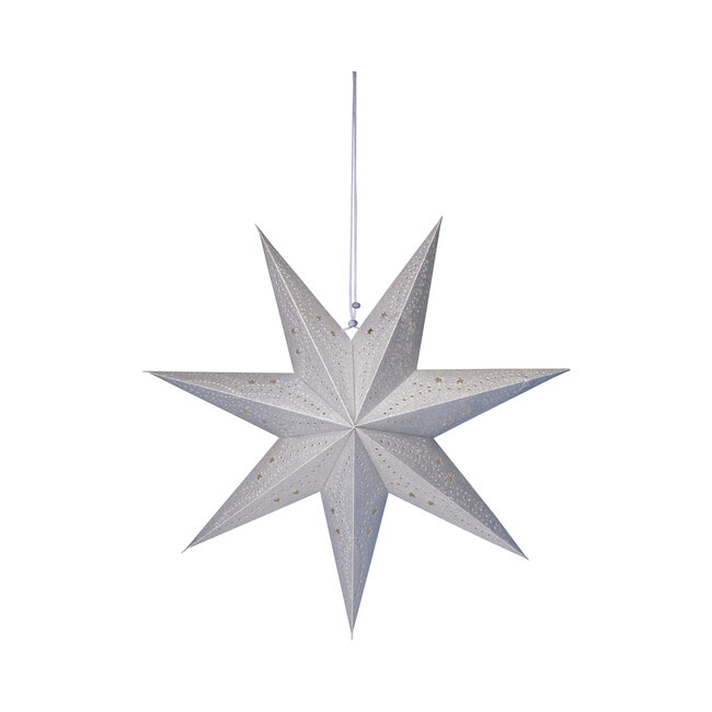 Linen & More Paper Mini Star Decoratief papieren ornament zilver glitter 45cm